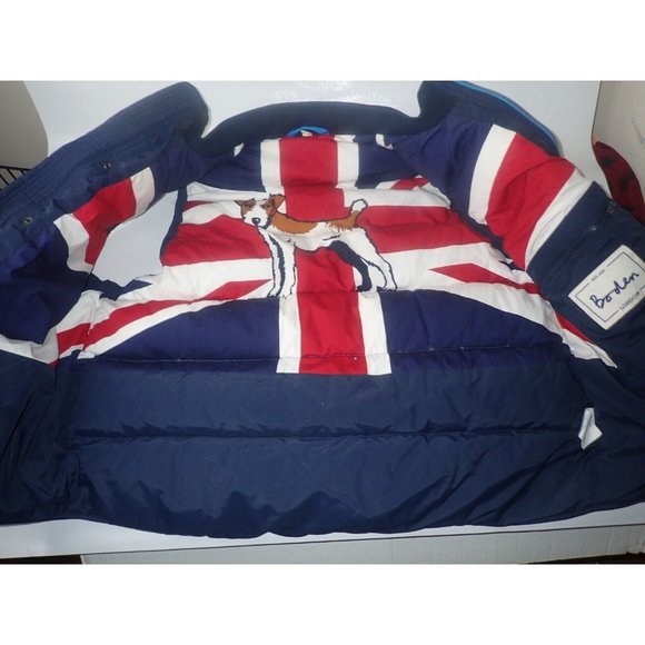 Boden Mens Down Vest XXL Zip Blue‎ with Dog Print Union Jack Interior Zip - Picture 2 of 9